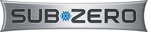 Sub Zero logo in silver background.
