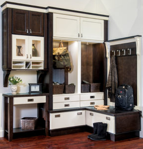 Black and white room cabinet.