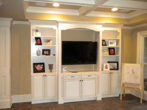 Ray Roswell Bookcase TV and picture frames cabinet.